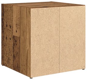 TV szekrények - 4 db régi fa - 37 x 35 x 37 cm - Mérnöki fa