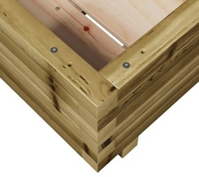 vidaXL impregnált fenyőfa kerti virágláda 40x40x26,5 cm