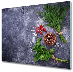 Üveg vágódeszka Gyógy-és fűszernövények 60x52 cm