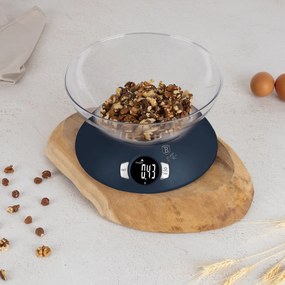 BerlingerHaus Konyhai mérleg tállal 5 kg matt kék
