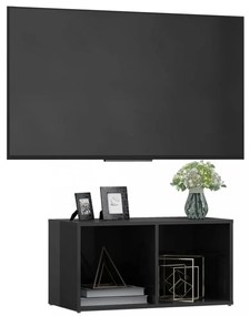 magasfényű szürke szerelt fa TV-szekrény 72 x 35 x 36,5 cm