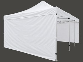 Összecsukható sátor 6 × 4 m – alumínium HEXAGON, Fehér