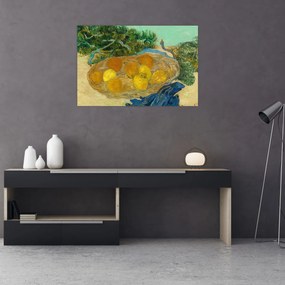 Kép - Vincent van Gogh, Still Life of  Oranges and Lemons with  Blue Gloves, reprodukciók (90x60 cm)