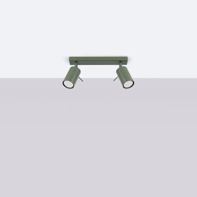 Sollux SL.1501 - Spotlámpa RING 2xGU10/10W/230V zöld