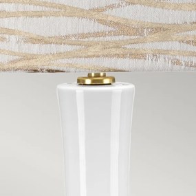 Elstead MILO-AB-TL-LANT - Asztali lámpa MILO 1xE27/60W/230V bézs