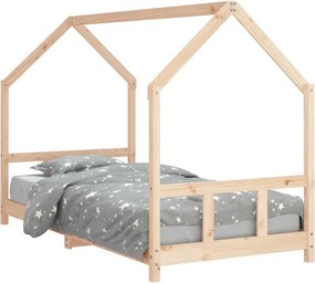 vidaXL tömör fenyőfa gyerekágykeret 90 x 200 cm