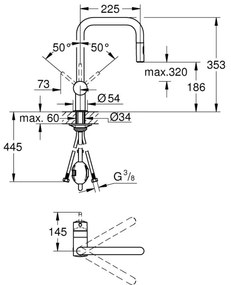 GROHE 32322DC2 - A mosogató csaptelep, rozsdamentes acél