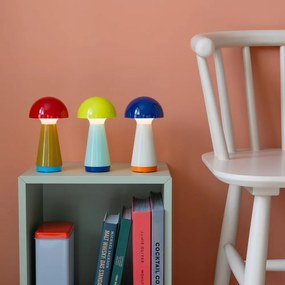 Sárga-világoskék LED dimmelhető asztali lámpa (magasság 18 cm) Bobbi – Remember