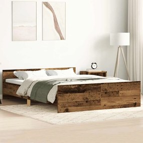 antik fa szerelt fa ágykeret matrac nélkül 120x200 cm