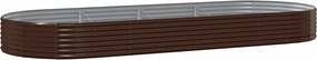 vidaXL barna horganyzott acél kerti magaságyás 373x140x36 cm