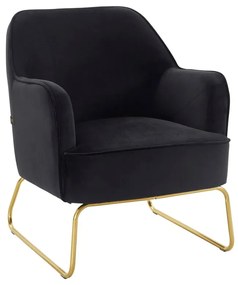 Fekete bársony fotel Joshua - Støraa