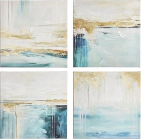 Nyomtatott-kézzel festett részletekkel vászon kép 60x60 cm Crown – Bizzotto