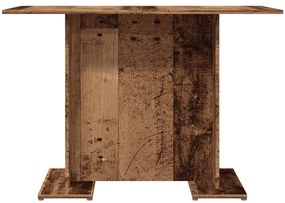 antik fa színű szerelt fa étkezőasztal 110 x 60 x 75 cm