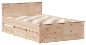 tömör fenyőfa fejtámlás ágykeret matrac nélkül 120 x 200 cm