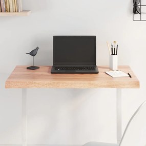 világosbarna asztallap 80x60x(2-4) cm kezelt tömör élőszegélyes