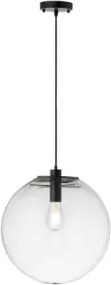 RENDL BOULDER 30 závěsná čiré sklo/černá 230V LED E27 15W