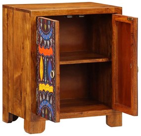 tömörfa akácfa többszínű komód 50x35x60