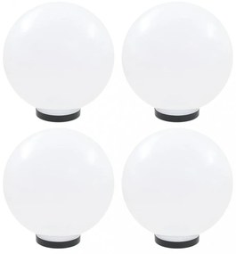 4 db LED gömblámpa 30 cm PMMA