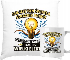 Párna és Bögre Szett Villanyszerelő Nagy Villanyszerelő