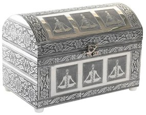 Ékszertartó doboz marokkói stílusban ezüst szín 25 x 15 x 18 cm