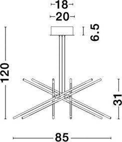 Függeszték Arany NOVA LUCE 9180782