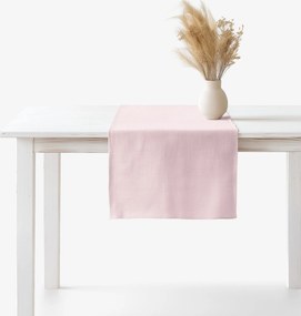 Goldea lenvászon keveréket tartalmazó asztali futó - púderrózsaszín 35x120 cm