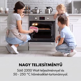 Klarstein Kalahari, beépített sütő, 2300 W, 7 funkció, fekete