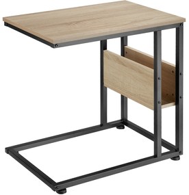 tectake 404278 wigan kisasztal 55x36,5x60cm - könnyű fa, tölgy sonoma