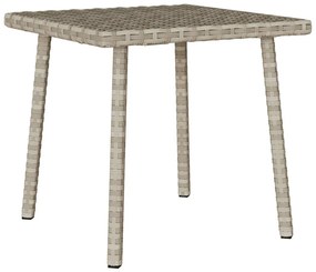 téglalap polyrattan kerti dohányzóasztal 40x40x37cm