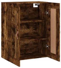 füstös tölgy szerelt fa fali szekrény 69,5 x 34 x 90 cm