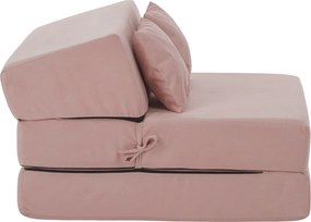 Összecsukható matrac/fotel, 2v1, rózsaszín, PELOS