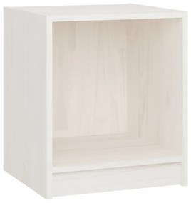 2 db fehér tömör fenyőfa éjjeliszekrény 35,5 x 33,5 x 41,5 cm