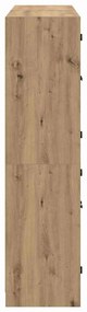 Magasfiú 2 pcs Artisan tölgy 136 x 37 x 142 cm Faanyag