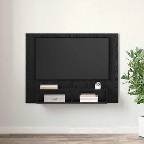 Fali TV Szekrény Musta tammi 120 x 23.5 x 90 cm Faanyag