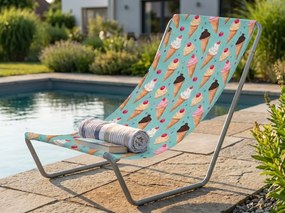 Összecsukható strandnyugágy SAND ICE CREAM, színes kivitel