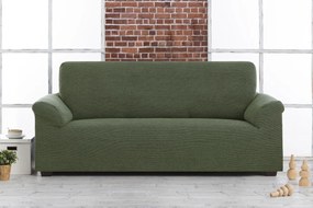Bi-stretch elasztikus kanapéhuzat, Belmarti, Vienna, 2 személyes, jacquard anyag, zöld