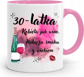 Születésnapra 30 30. 30-as Bögre Rózsaszín Ajándék fényképes nyomattal