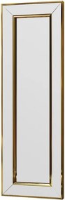 Téglalap alakú fali tükör arany keretben 30x90cm