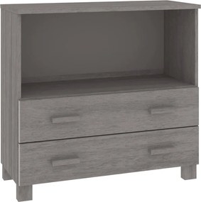 vidaXL HAMAR világosszürke tömör fenyőfa tálalószekrény 85x35x80 cm
