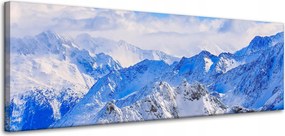 Vászonkép Természet Hegycsúcsok és tenger 120x40