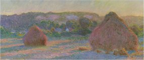 Kép - Claude Monet, Stacks of Wheat (End of Summer) , reprodukciók (120x50 cm)