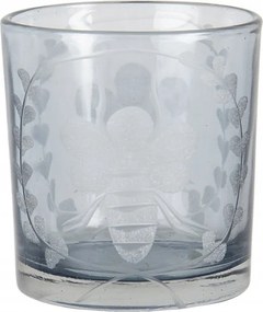 Üveg melegítő gyertyatartó méhecske motívummal 7x8 cm