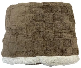 Luxus báránytakaró sötétbarna mikroplüssből 200x230cm TiaHome