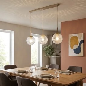 Brilagi - Kábeles függőlámpa STELLA 3xE27/60W/230V bézs/arany