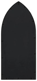 fekete vas kerti tükör kültéri használatra 70 x 30 cm