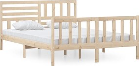 vidaXL tömör fa ágykeret 150 x 200 cm (King Size)
