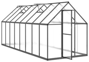 antracitszürke alumínium melegház alapvázzal 445x169x195 cm