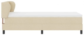 Boxspring Ágy Mattal Krém 100x200 cm Textil