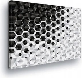 Vászonkép 60x40 Geometrikus Egyensúly hatszögek és háromszögek loft stílusban