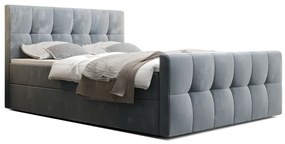 HATAN 2 kárpitozott boxspring ágy, 90x200, monolith 70, balos